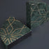Geometria Marble Bookends with Brass Inlay
